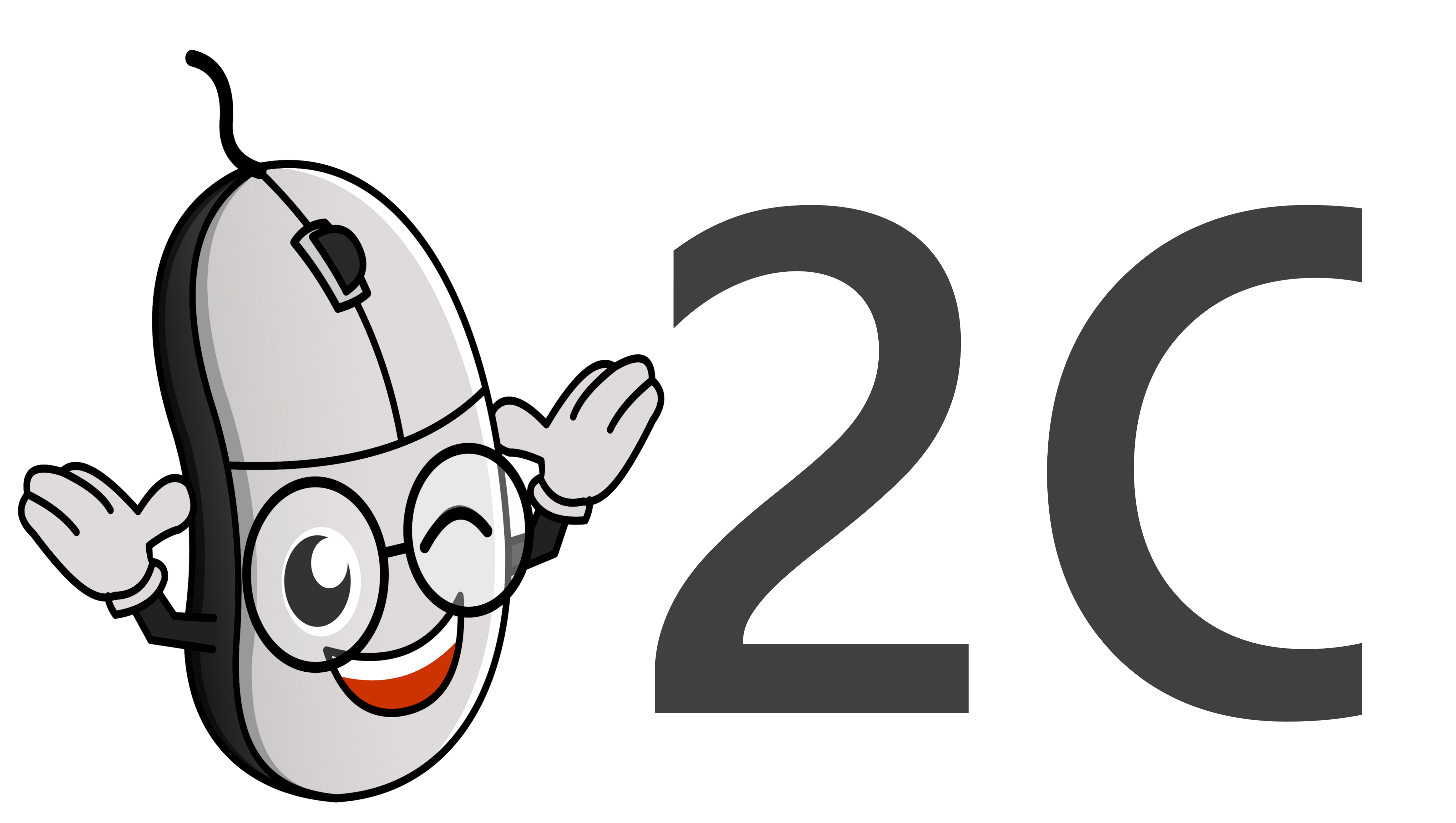 2C Logo -Mouse with glasses